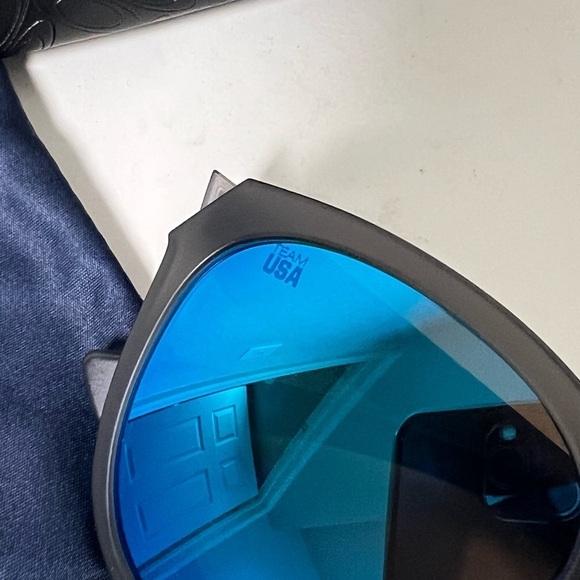 Oakley Official Olympic Team USA Made in USA Mirrored Black Sunglasses Limited - Picture 6 of 11